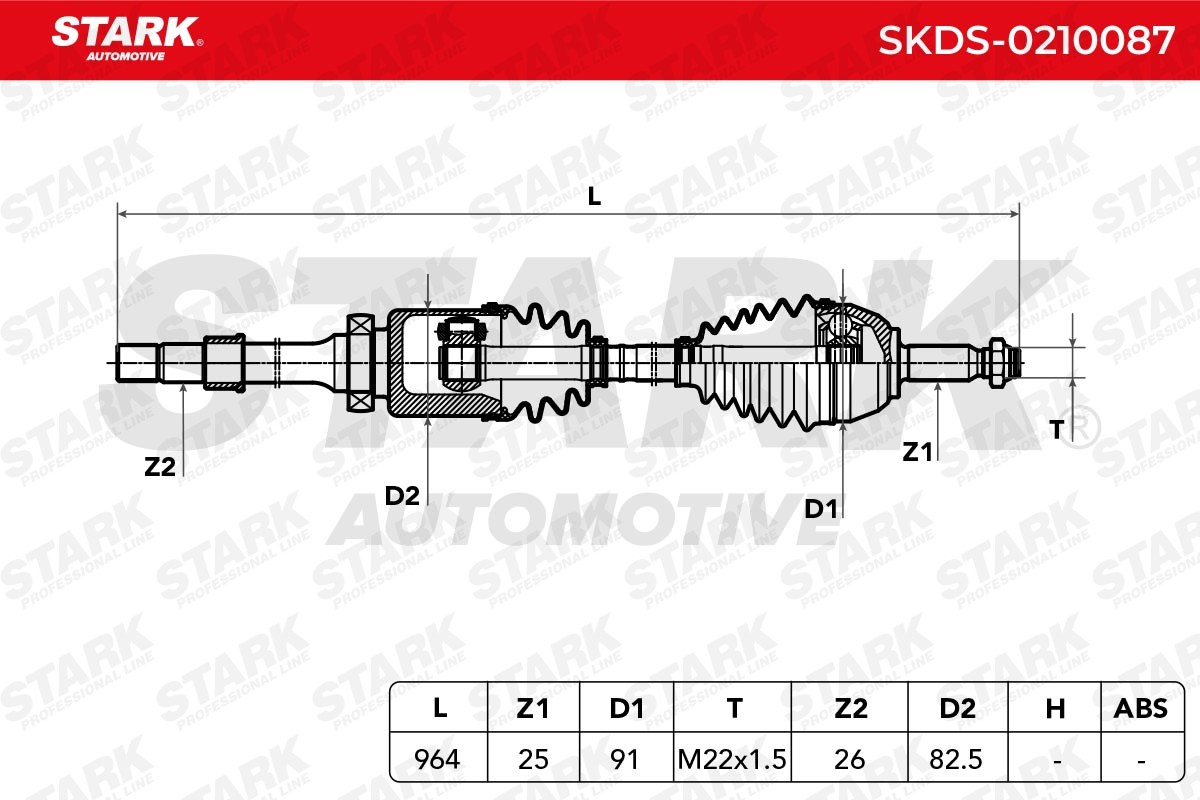 OEM-quality STARK SKDS-0210087 CV axle shaft