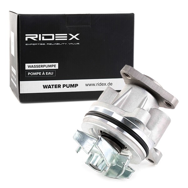 RIDEX 1260W0061 Water pump without belt pulley, with water pump seal ring, Mechanical, Sheet Steel