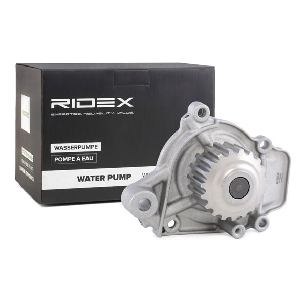 RIDEX 1260W0013 Water pump Number of Teeth: 19, with belt pulley, Belt Pulley Ø: 56,2 mm