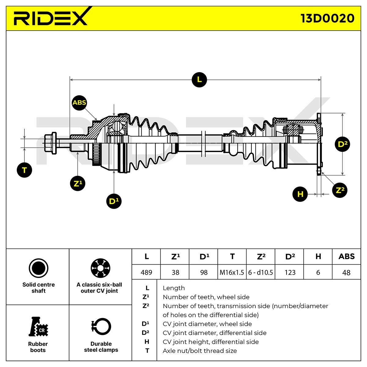 13D0020 Half shaft RIDEX 13D0020 review and test