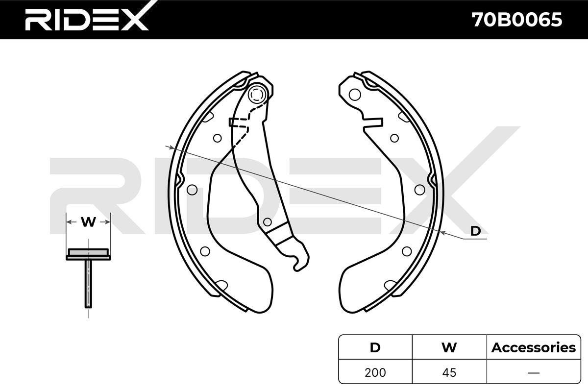 RIDEX Brake Shoes & Brake Shoe Set 70B0065