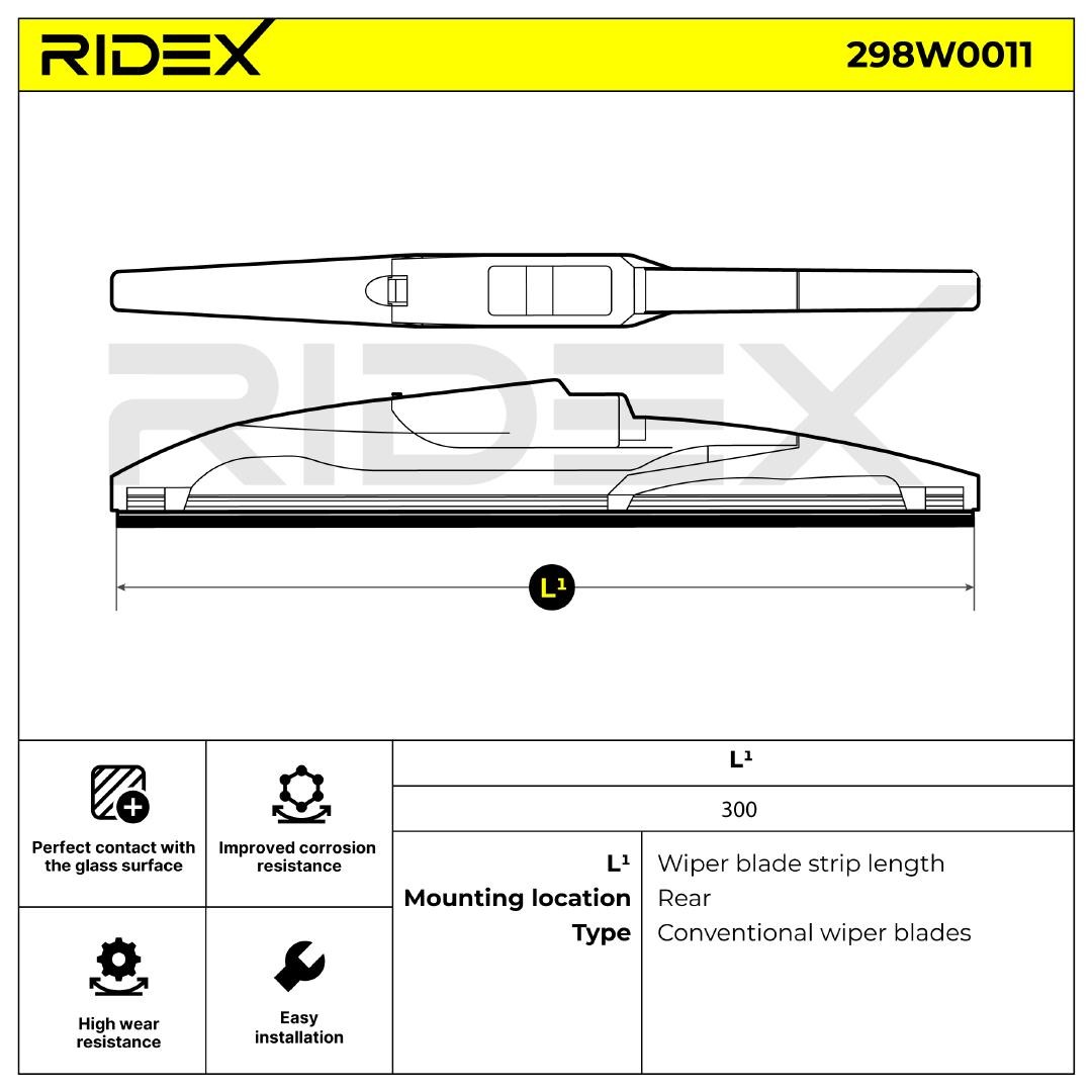 298W0011 Metlica brisalnika stekel RIDEX originalni kvalitetni