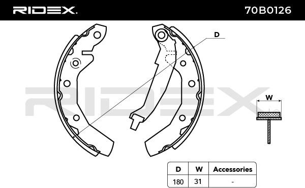 70B0126 Drum brake shoes RIDEX 70B0126 review and test