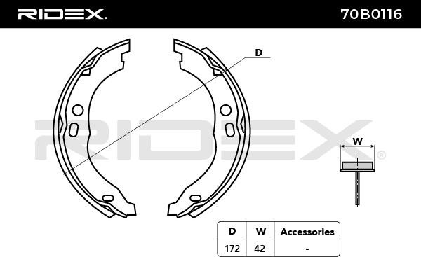 70B0116 Drum brake shoes RIDEX 70B0116 review and test