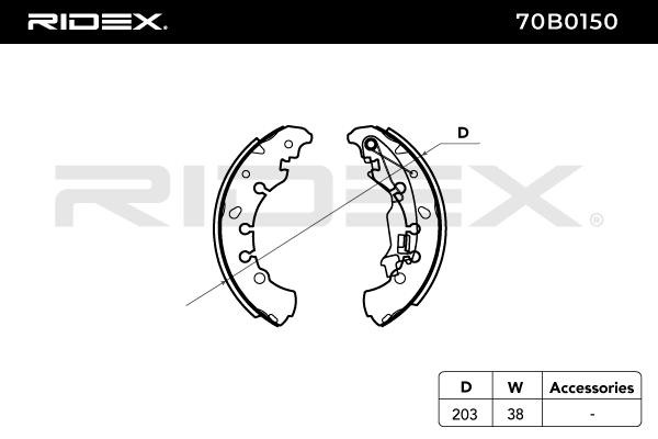 70B0150 Bremsbackensatz RIDEX Erfahrung