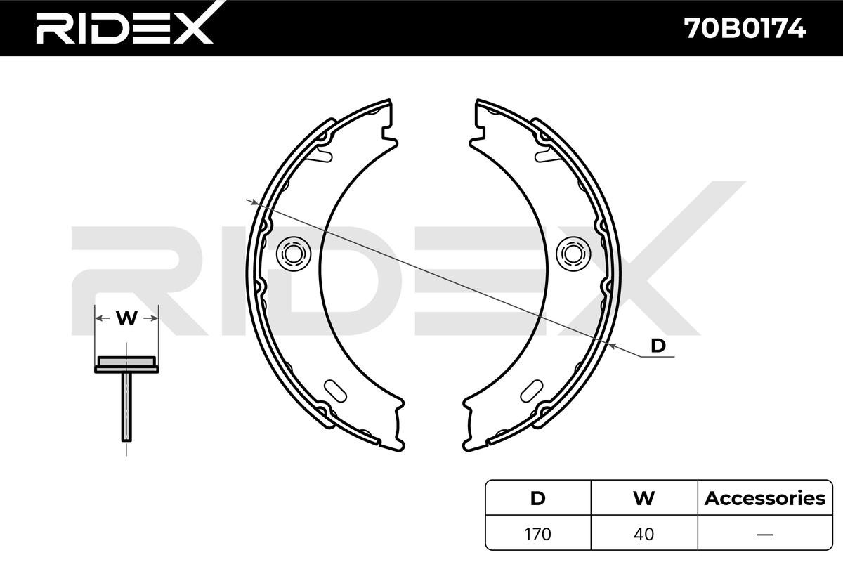 70B0174 Drum brake shoes RIDEX 70B0174 review and test