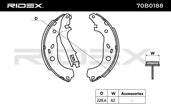 70B0188 Drum brake shoes RIDEX 70B0188 review and test