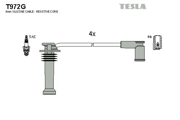 TESLA Ignition Cable Kit T972G Mazda 2 2021