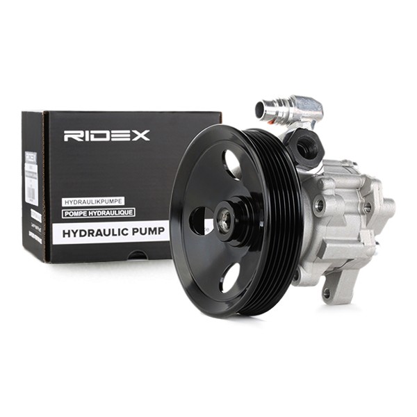 RIDEX 12H0005 Power steering pump Hydraulic, 100 bar, 70 l/h, Vane Pump, Clockwise rotation