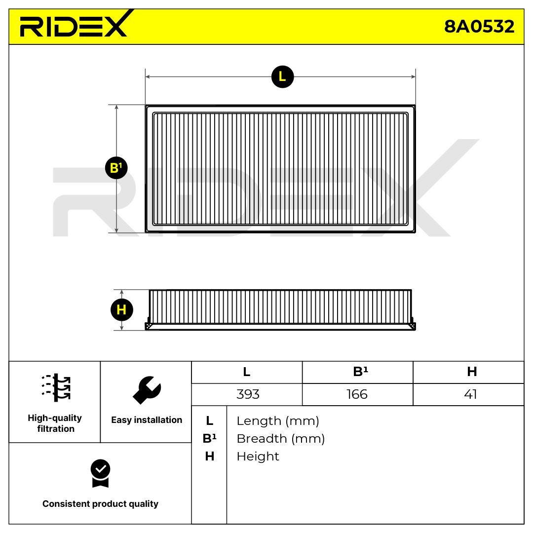 OEM-quality RIDEX 8A0532 Engine filter