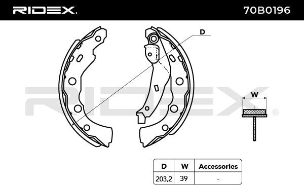 70B0196 Drum brake shoes RIDEX 70B0196 review and test