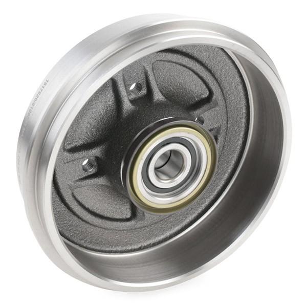 RIDEX 123B0104 Drum Brake with accessories, with wheel bearing, with integrated magnetic sensor ring, 234mm, Rear Axle