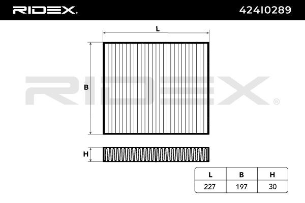 OEM-quality RIDEX 424I0289 Air conditioner filter