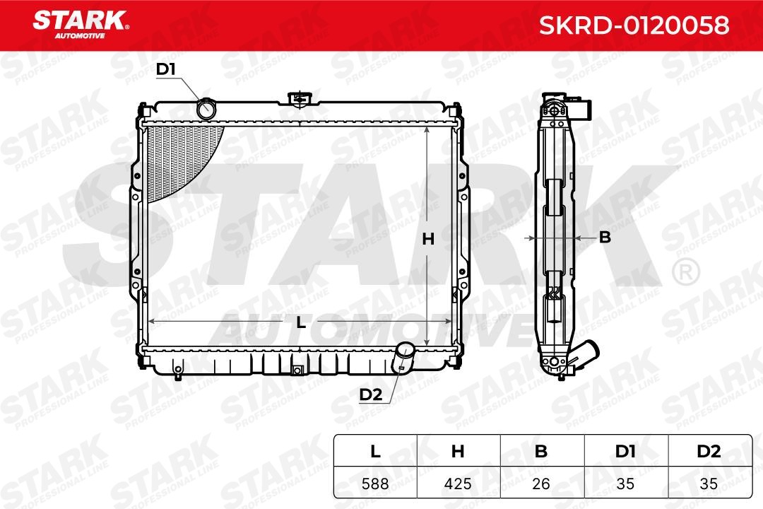 Engine radiator SKRD-0120058 from STARK