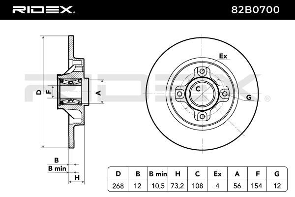 82B0700 Frenos de disco RIDEX 82B0700 test y opinión