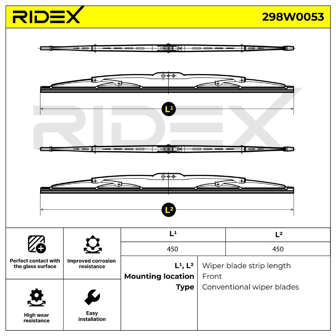 RIDEX Windscreen wipers 298W0053 buy online