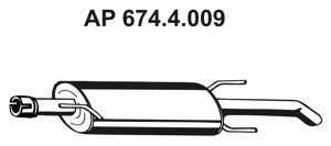 Great value for money - EBERSPÄCHER Rear silencer 674.4.009