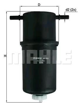 KNECHT KL 873 Fuel filter In-Line Filter, 10mm, 9,9mm
