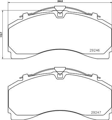 TEXTAR Brake pad kit 2924601