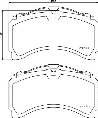 TEXTAR Brake pad kit 2924401