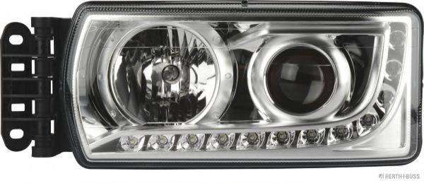 Headlight HERTH+BUSS ELPARTS Left, H7/H7, with daytime running light (LED), with motor for headlamp levelling, with bulbs - 81658121