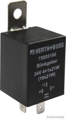 75605180 HERTH+BUSS ELPARTS Flasher unit TOYOTA 24V, Electronic, 4 + 1 x 21(10x21W)W