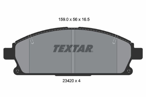 23420 TEXTAR 2342004 Kit pastiglie freno NISSAN X-Trail (T30) 2.5 169 CV Benzina 2005