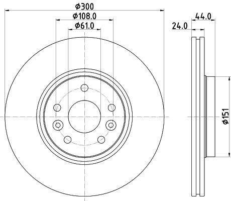 98200 2028 MINTEX 300x24mm, 05/07x108, Externally Vented Ø: 300mm, Brake Disc Thickness: 24mm Brake rotor MDC2653 buy