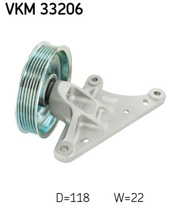 Original VKM 33206 SKF Deflection guide pulley v ribbed belt CITROËN