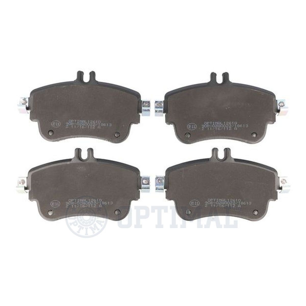 OPTIMAL Front Axle, prepared for wear indicator Height: 71,4mm, Width: 129,1mm, Thickness: 19,2mm Brake pads 12610 buy
