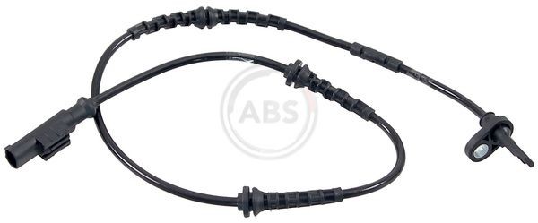 A.B.S. 30787 ABS sensor Active sensor, 685mm, 780mm, 28mm, black