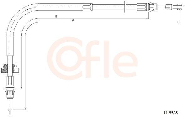 92.11.5585 COFLE 11.5585 Hand brake cable 1 464 758
