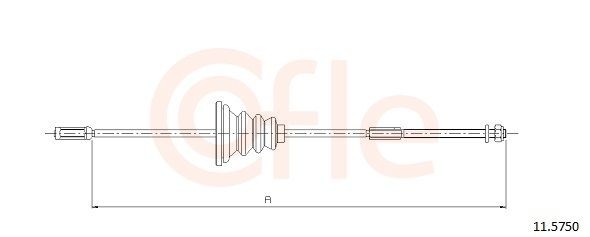 Opel ADAM Hand brake cable COFLE 11.5750 cheap