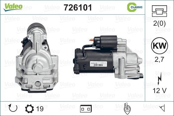 Great value for money - VALEO Starter motor 726101