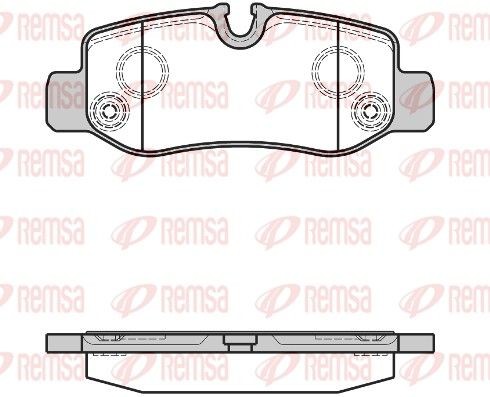 REMSA 1624.00 Brake pad set Rear Axle, prepared for wear indicator, with adhesive film, with accessories