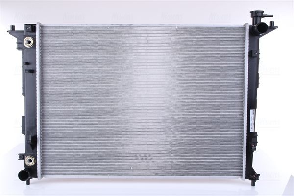 NISSENS 67466 Engine radiator Aluminium, 635 x 468 x 16 mm, with oil cooler, without gasket/seal, without expansion tank, without frame, Brazed cooling fins