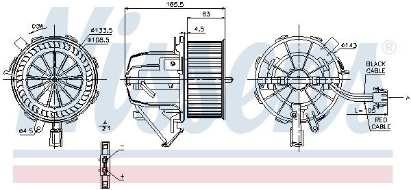 OEM-quality NISSENS 87075 Heater fan motor