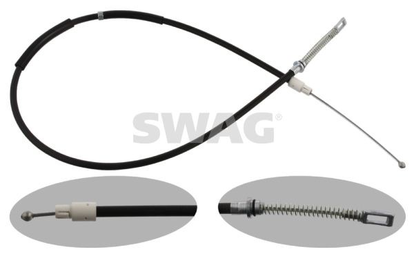 Great value for money - SWAG Hand brake cable 30 93 6936