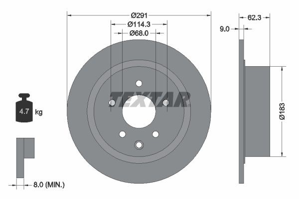 Nissan NV400 Brake disc set 8121351 TEXTAR 92237103 online buy