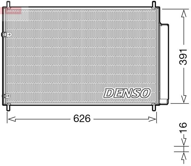 Toyota Air conditioning condenser DENSO DCN50041 at a good price