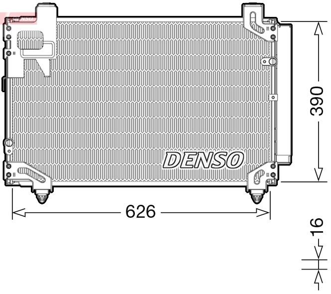 DENSO DCN50044 Air conditioning condenser with dryer, R 134a