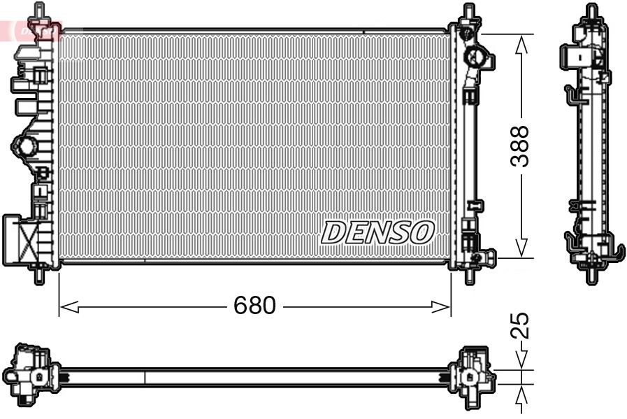 DENSO DRM20107 Engine radiator 1300289
