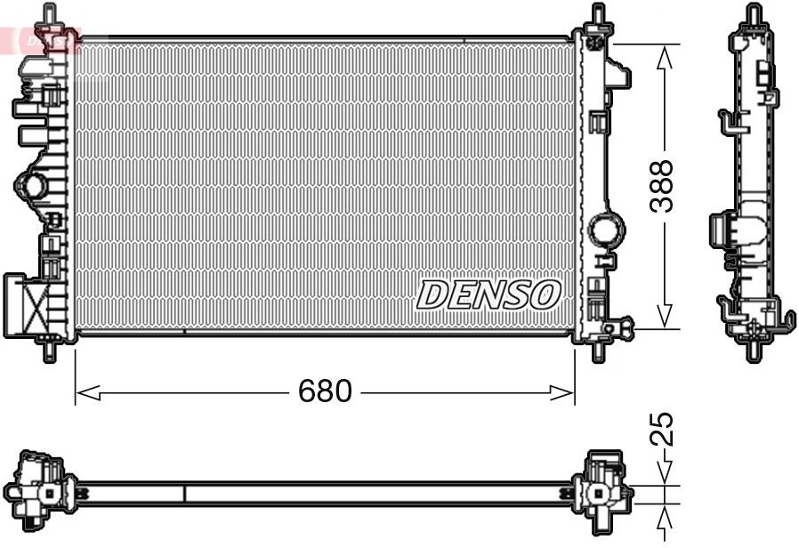 DENSO 680 x 400 x 25 mm Radiator DRM20109 buy
