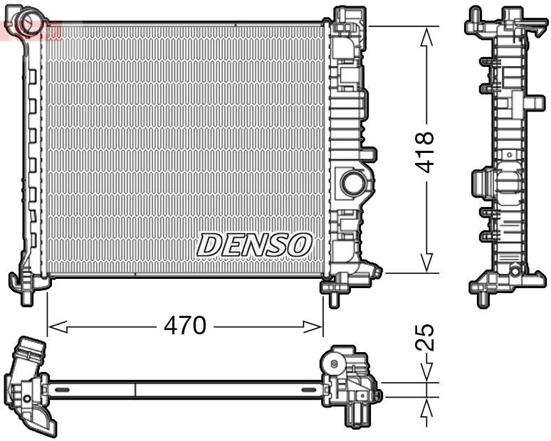 DENSO DRM20115 Engine radiator 13 28 3249