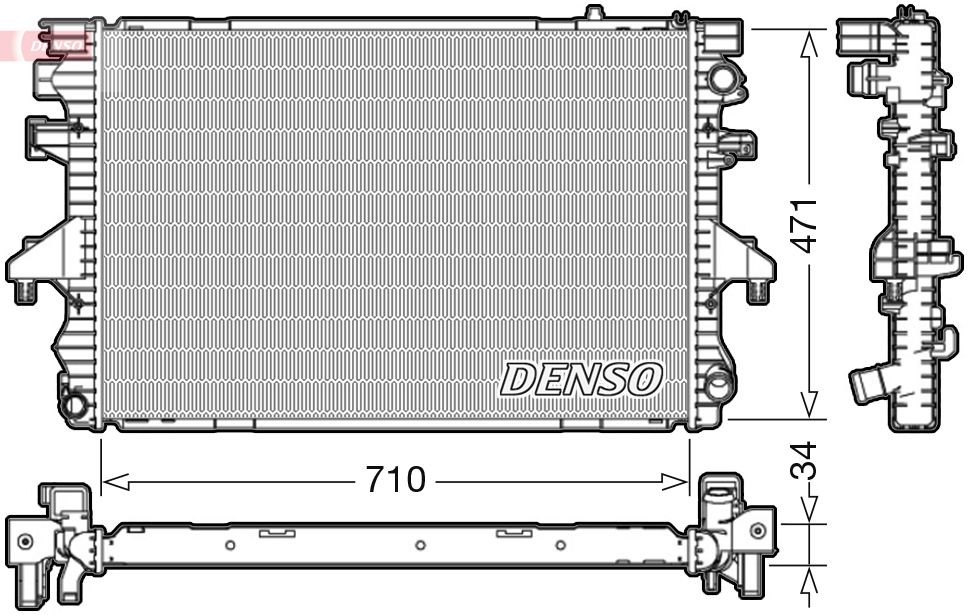 DENSO 710 x 495 x 34 mm Radiator DRM32040 buy