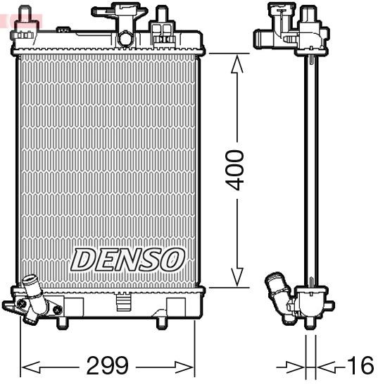DENSO DRM35003 Engine radiator 16400B2190