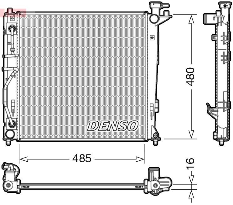 DENSO DRM41007 Engine radiator 25310-2Y010