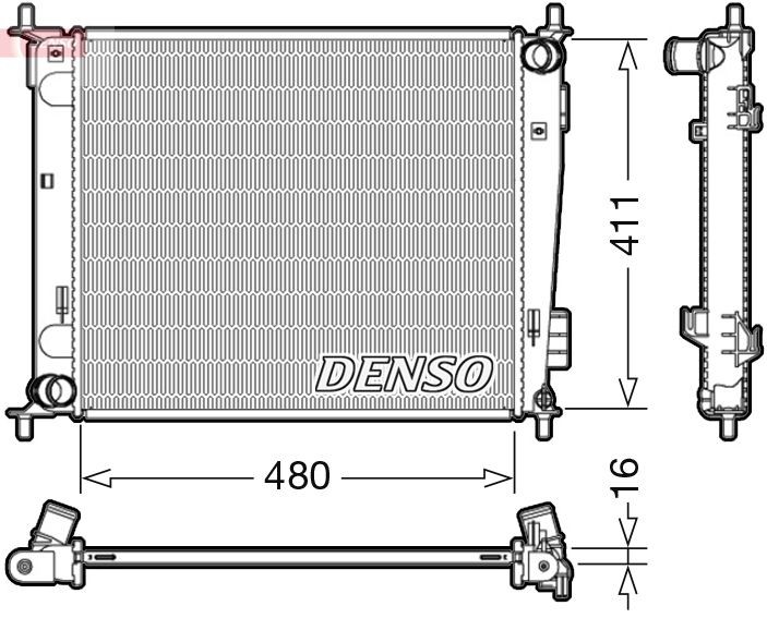 DENSO DRM43003 Engine radiator 253102K000