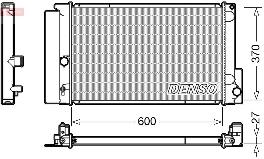 DENSO DRM50087 Engine radiator 600 x 370 x 27 mm