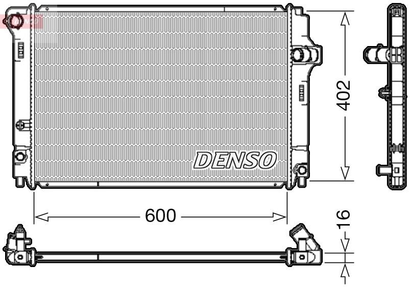 DENSO 600 x 402 x 16 mm Radiator DRM50089 buy